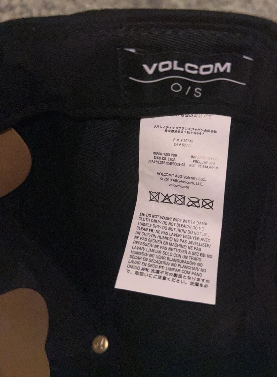 Volcom Men's Quarter Snapback Black Hat Clothing Apparel ..., 5