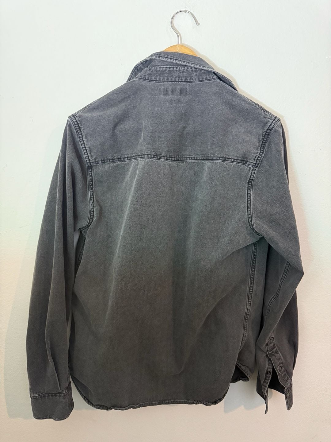 Zara Denim Shirt Black Relaxed Fit 3