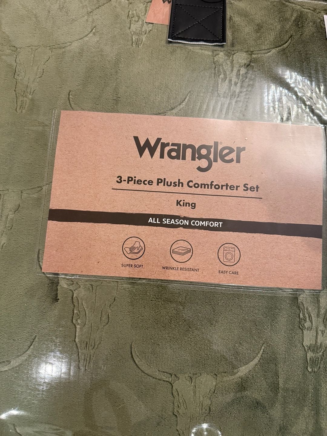 Wrangler 3-Piece Plush Comforter Set King 7