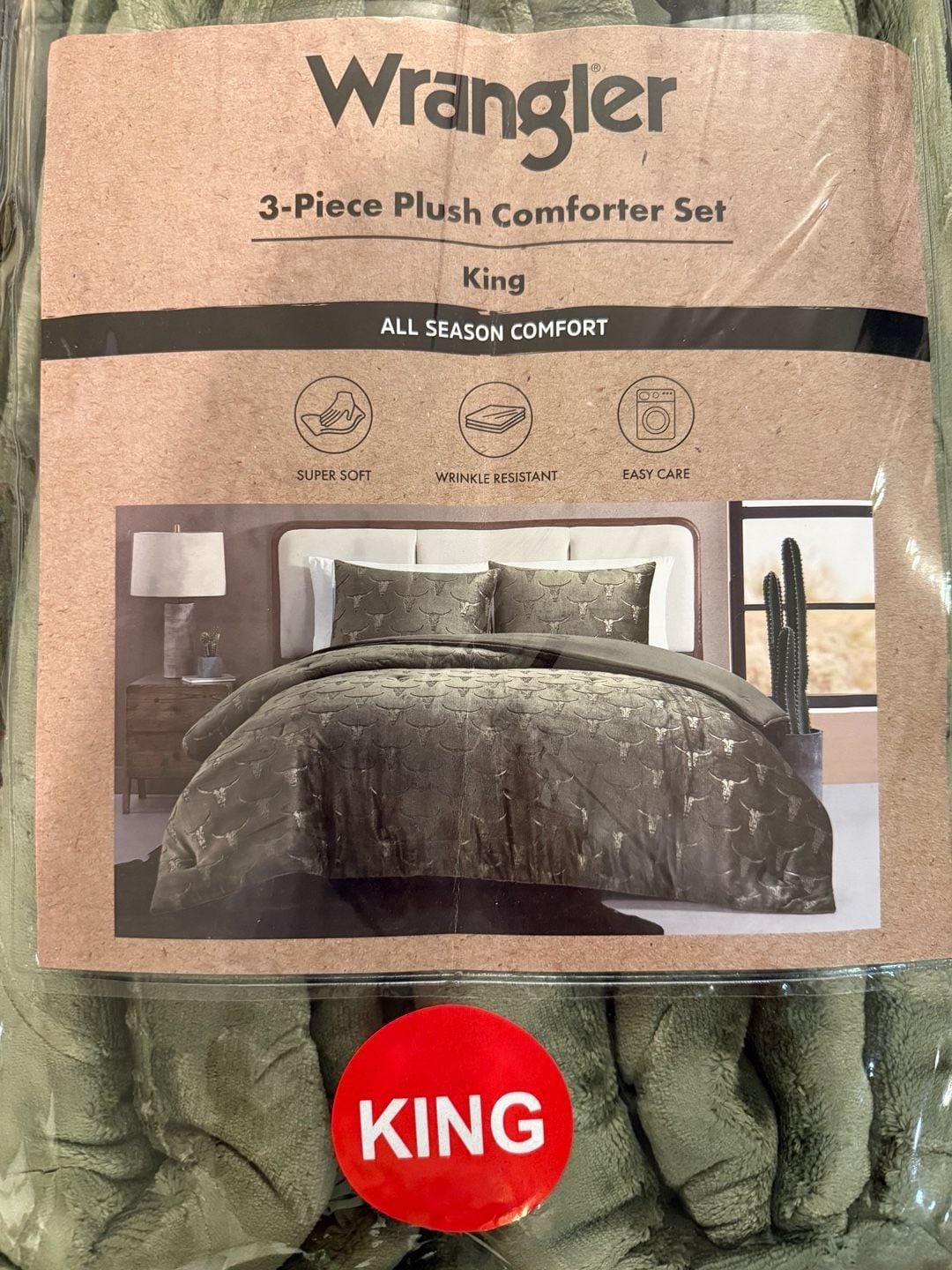 Wrangler 3-Piece Plush Comforter Set King 1