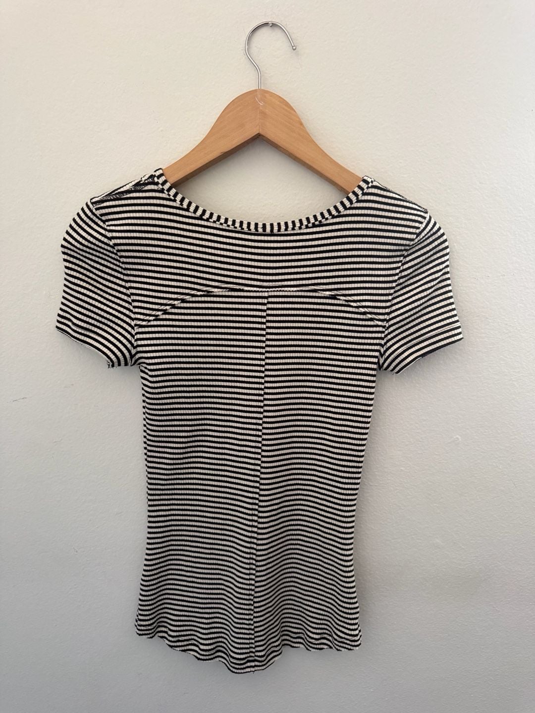Free People Striped Cutout Short Sleeve Top 3