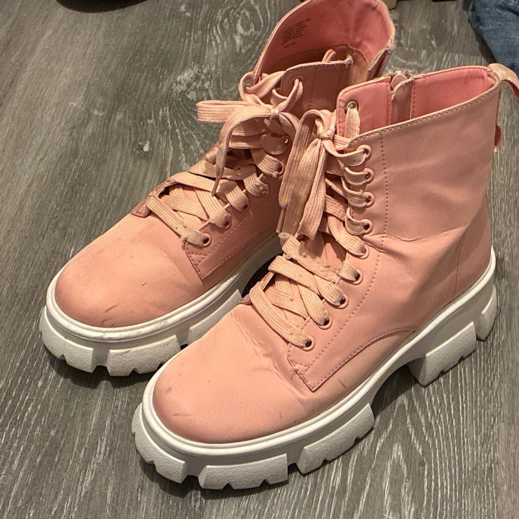Steve Madden Combat Boots Pink Lug Sole 2