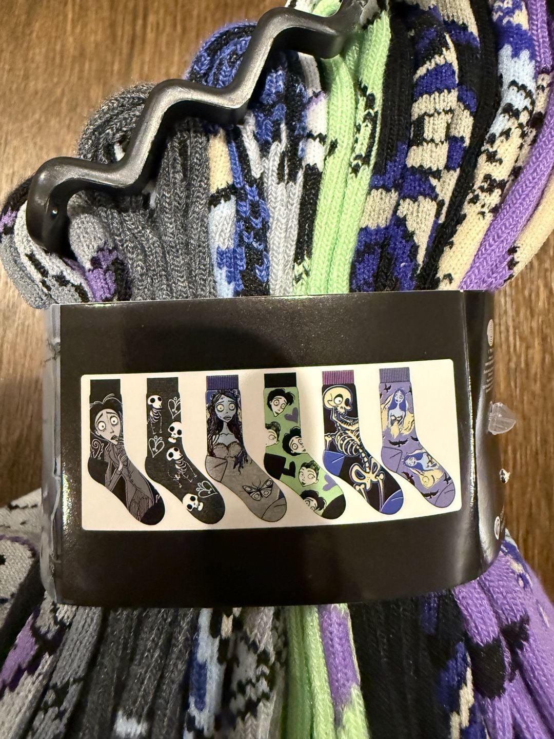 Corpse Bride 6 Pairs of Crew Socks Size 6-12 2