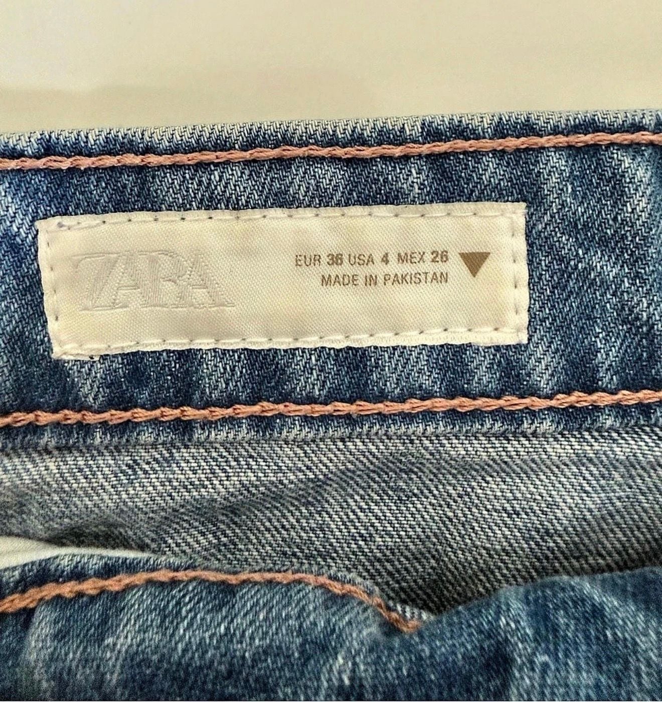 Zara Denim Asymmetrical Shorts Distressed Raw Hem 3