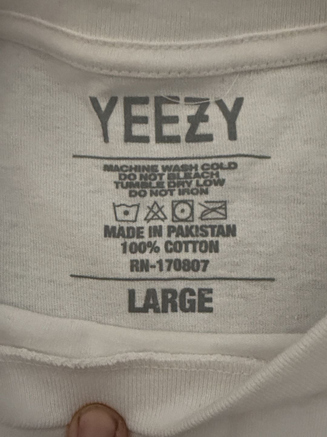 Yeezy The Life Of Pablo Graphic T-Shirt Large White 2