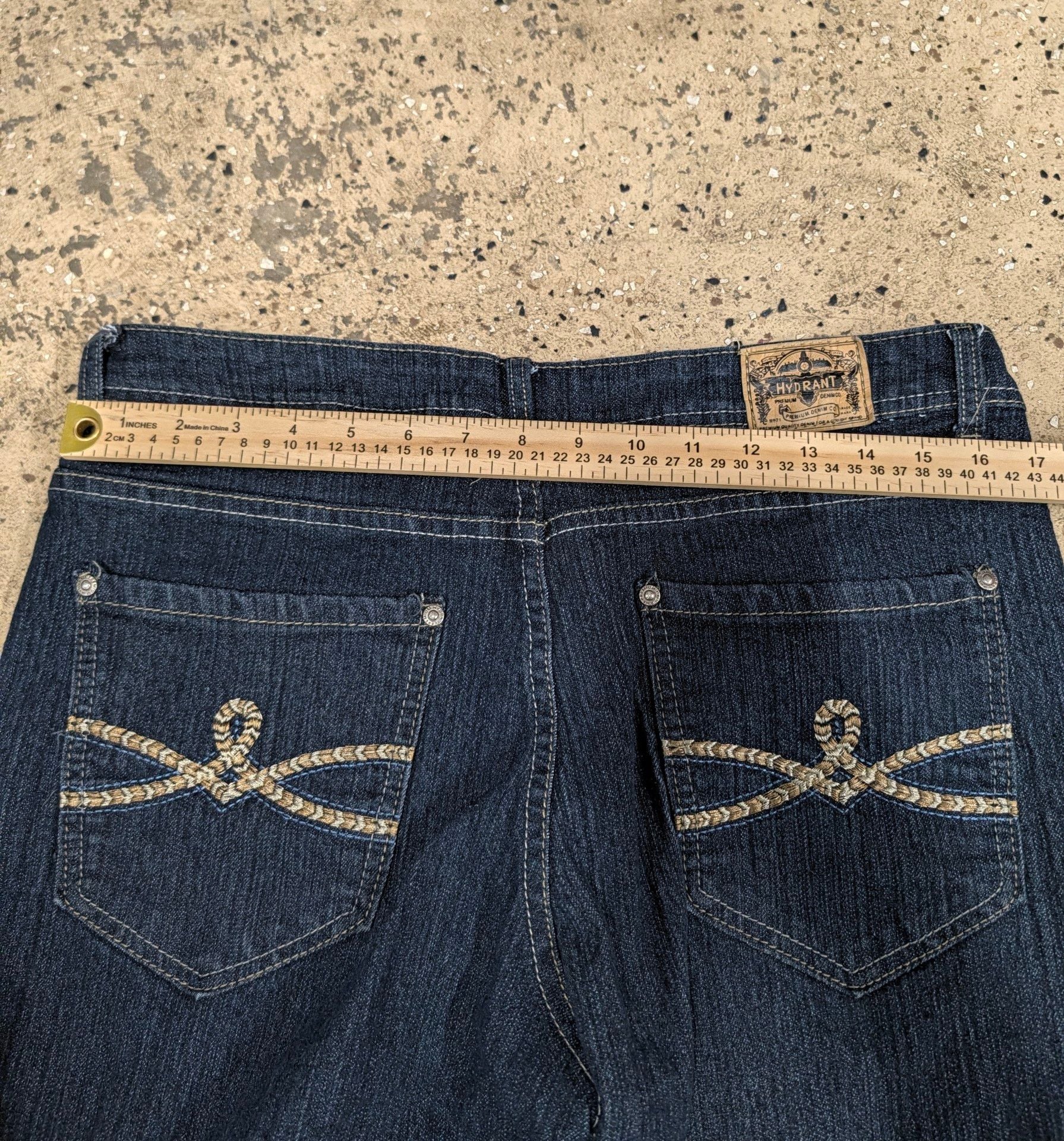 Hydrant Denim Co. Jeans Size 20 Dark Wash Embroidered Back Pockets Size M 5