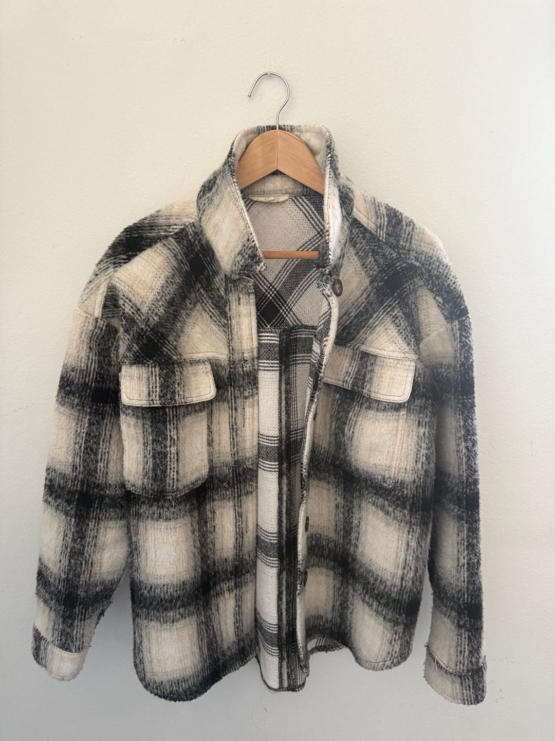 Pac Sun LA Hearts Utility Jacket Oversized Plaid 1