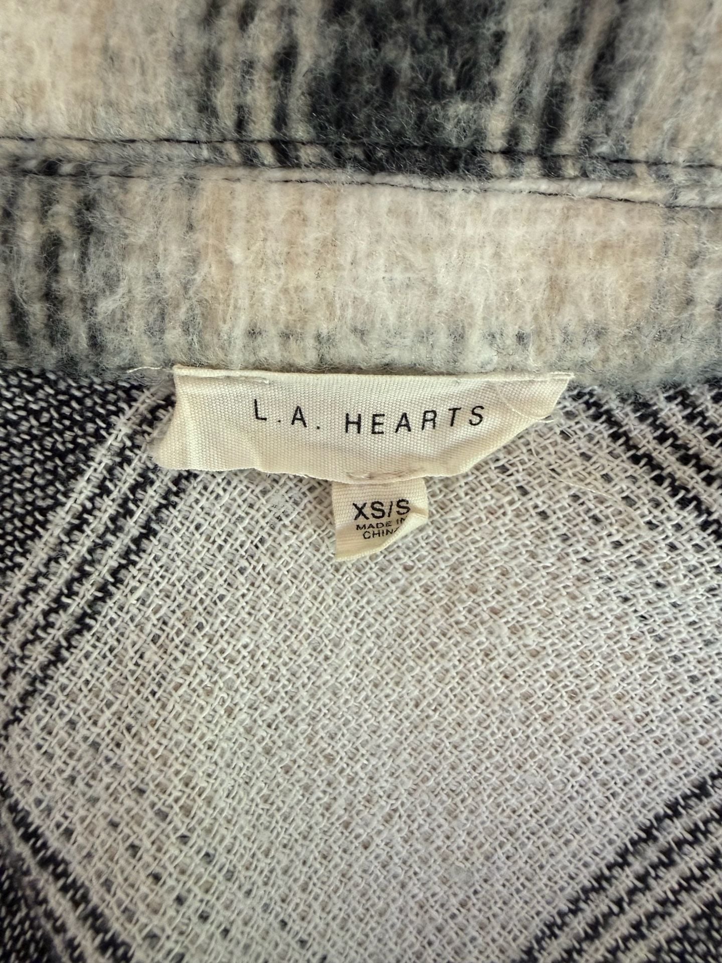 Pac Sun LA Hearts Utility Jacket Oversized Plaid 3