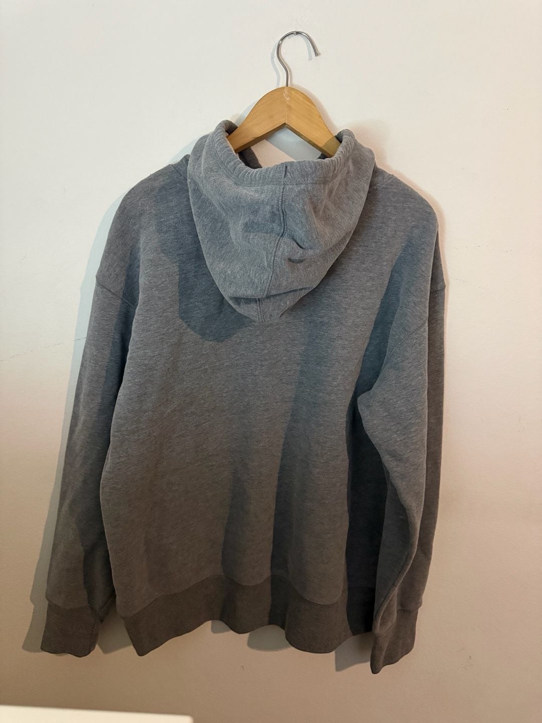 The North Face Hoodie Size L Gray Burgundy Embroidered Logo 3