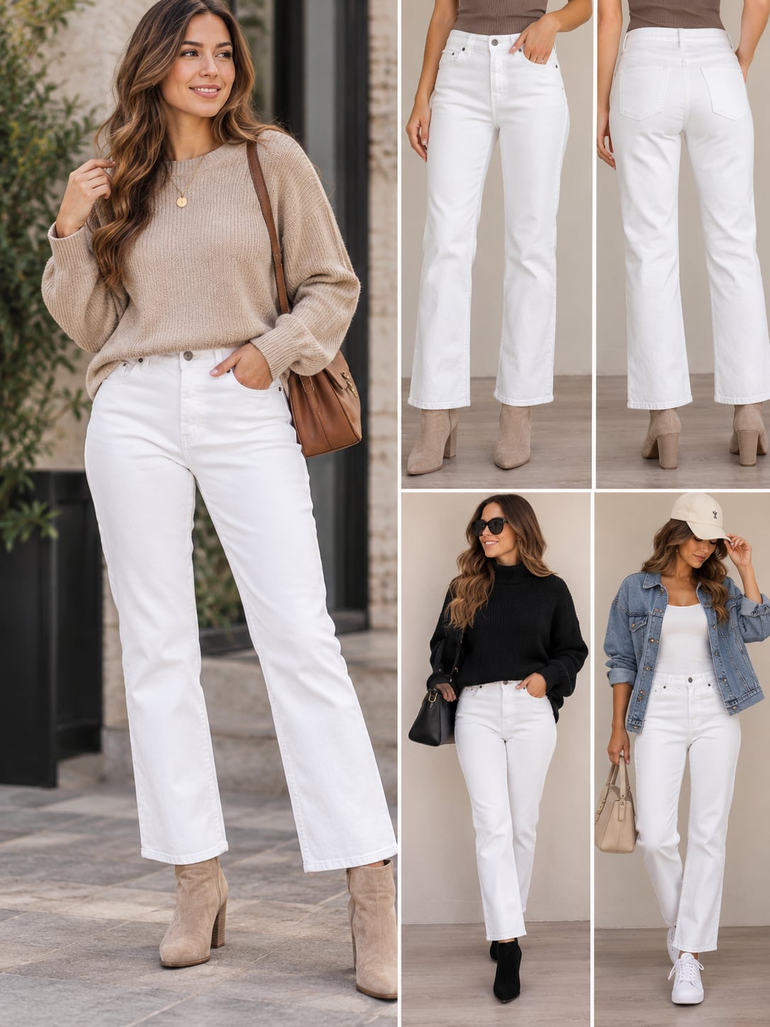 Caslon White Straight Leg Jeans large/10P 32x27 2