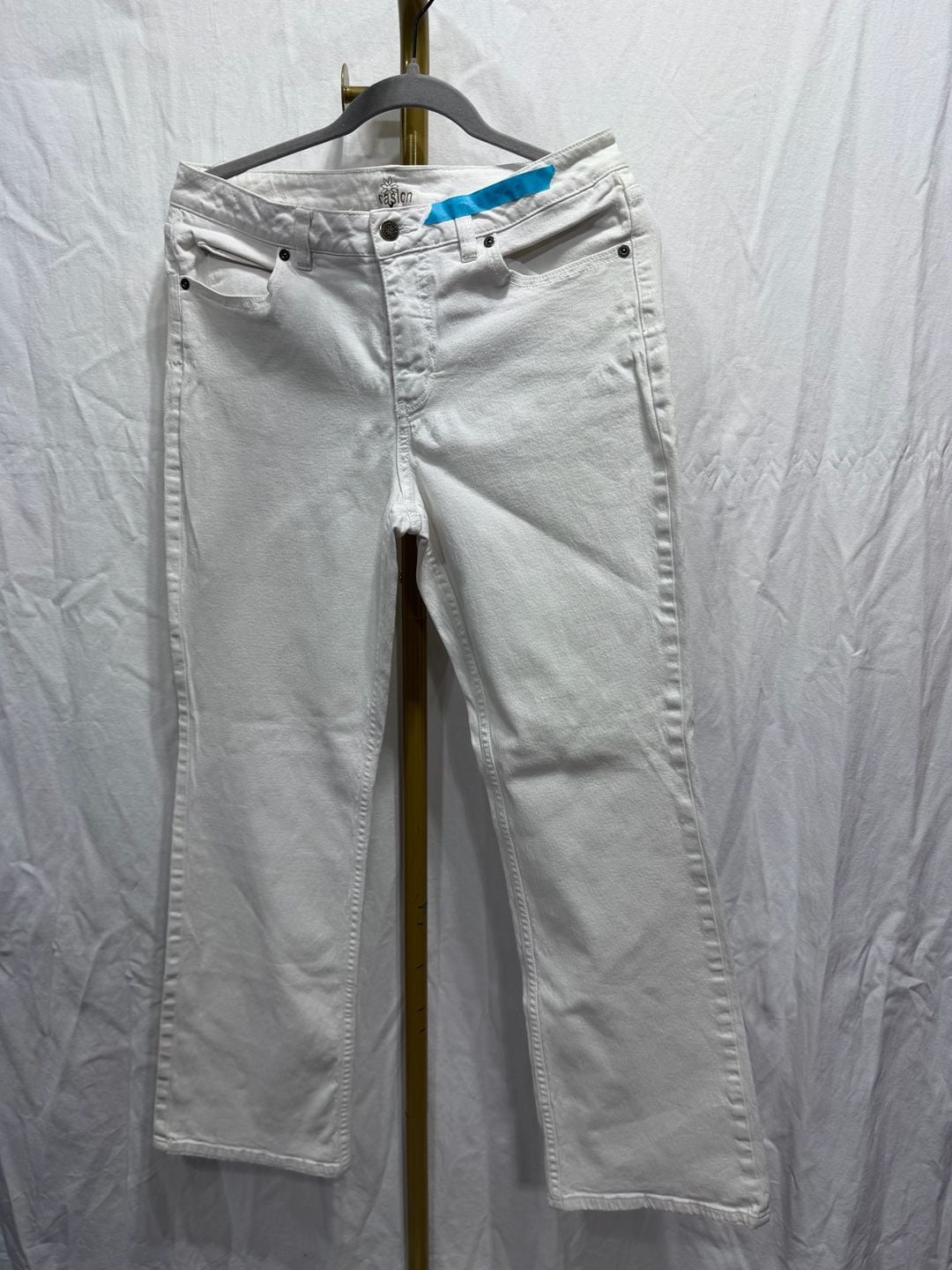 Caslon White Straight Leg Jeans large/10P 32x27 3