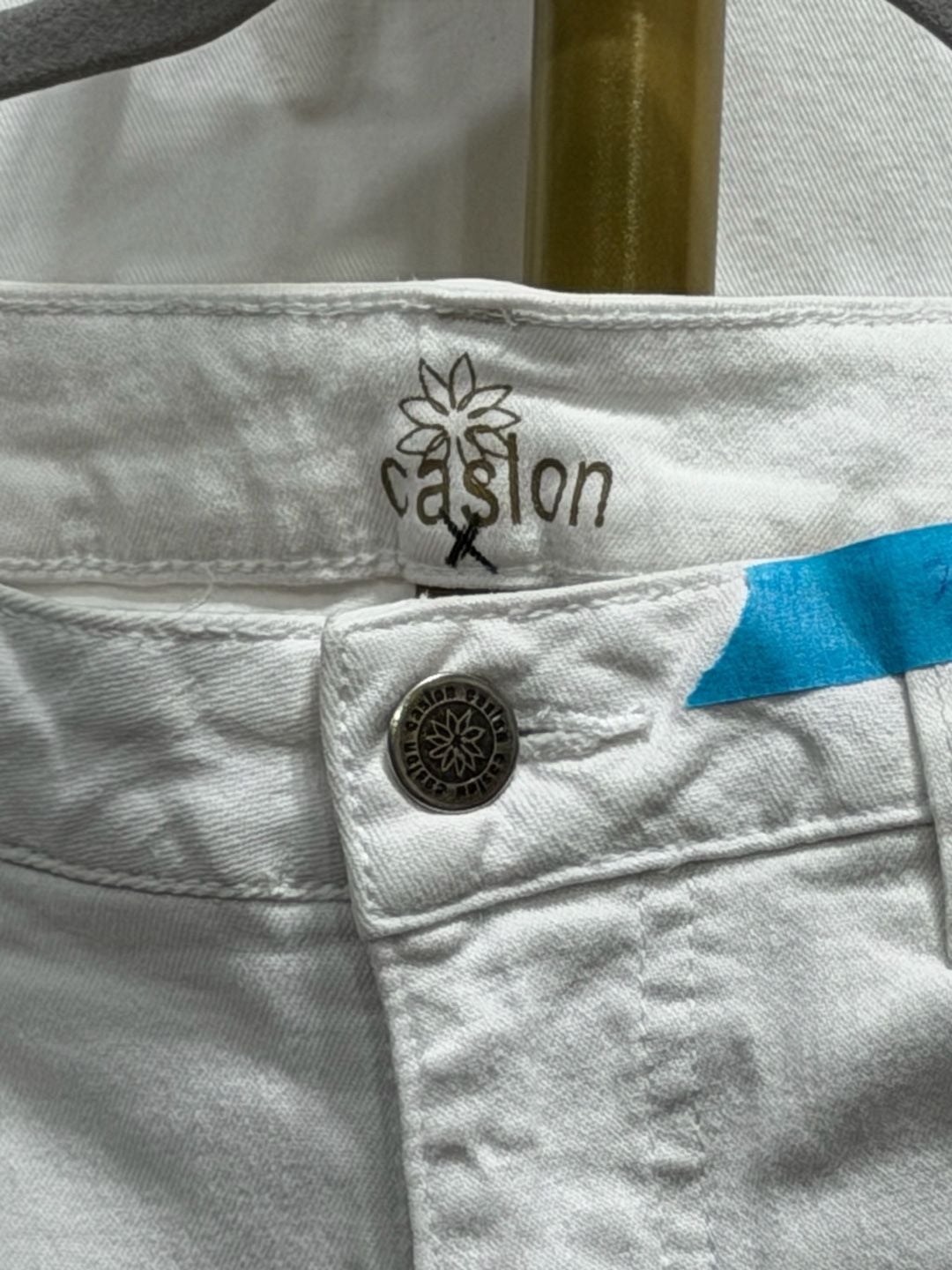 Caslon White Straight Leg Jeans large/10P 32x27 7