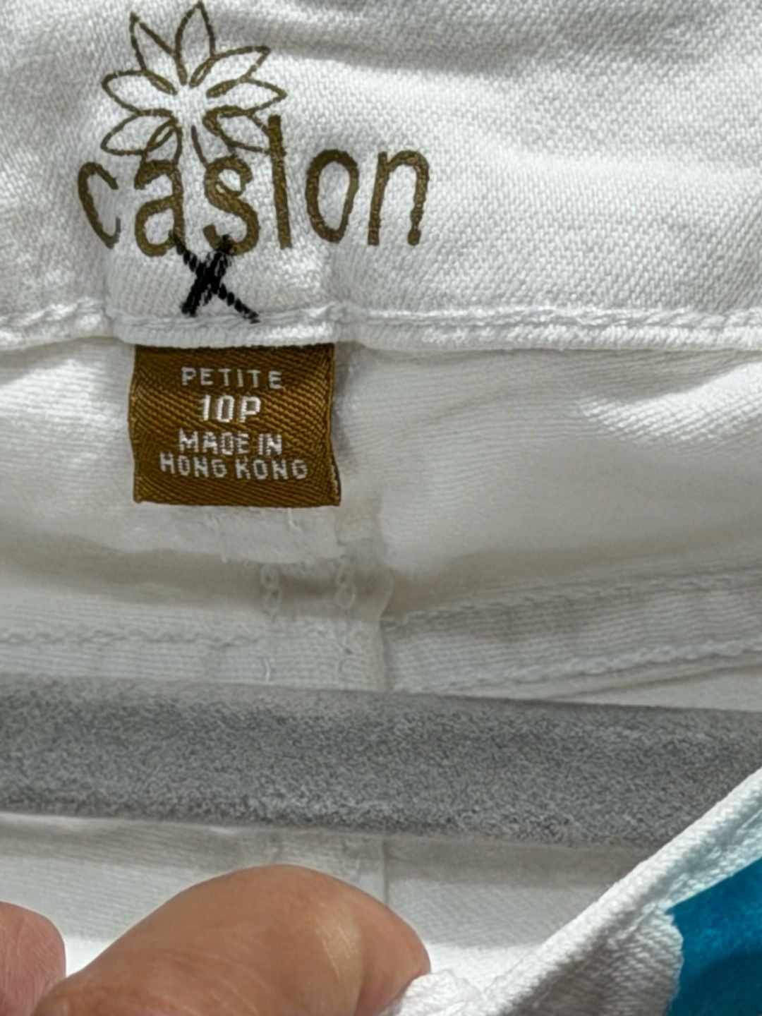 Caslon White Straight Leg Jeans large/10P 32x27 8