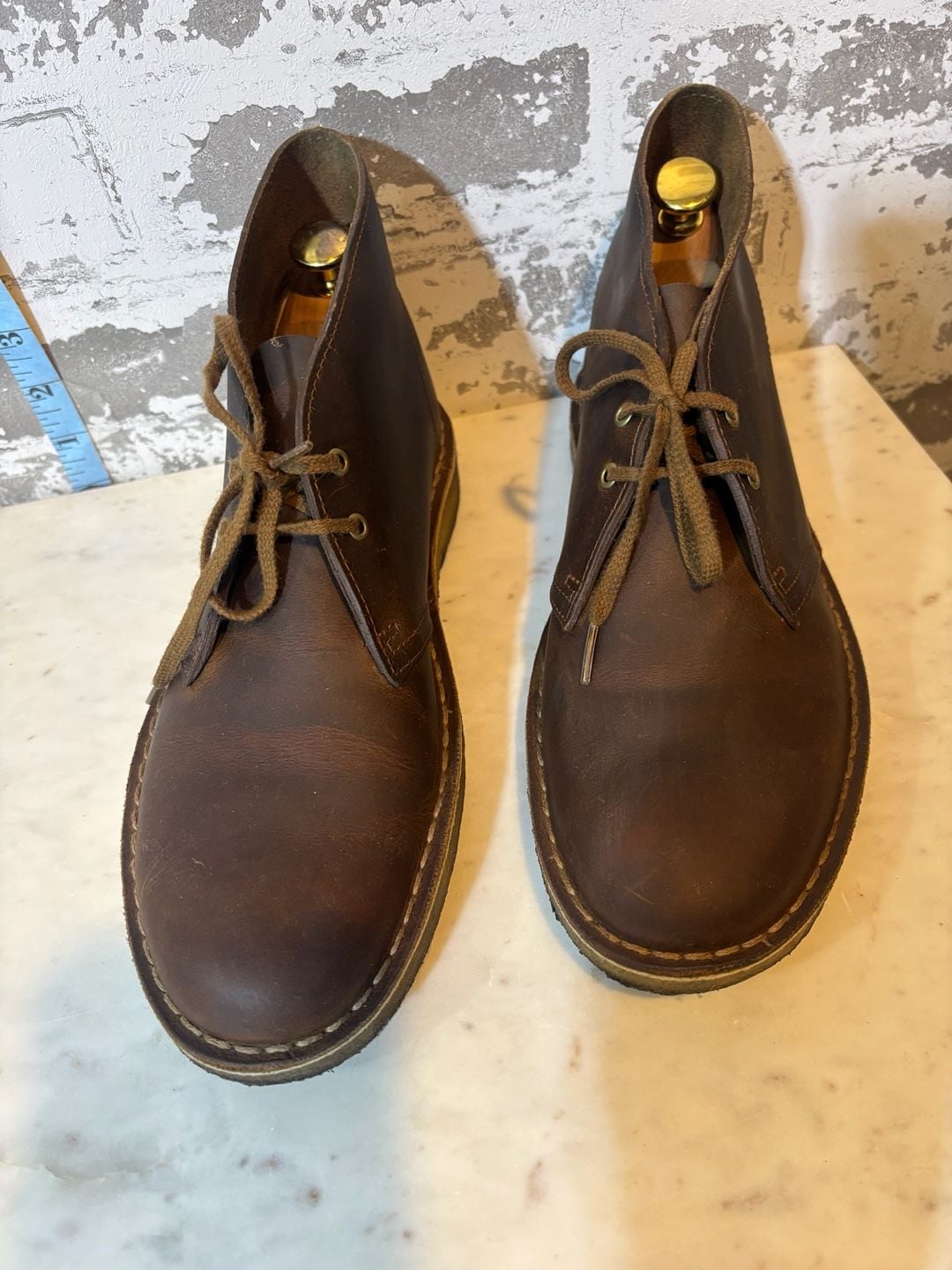 Clarks Womens Desert Boot Brown Leather Chukka Shoes 9.5 M 7