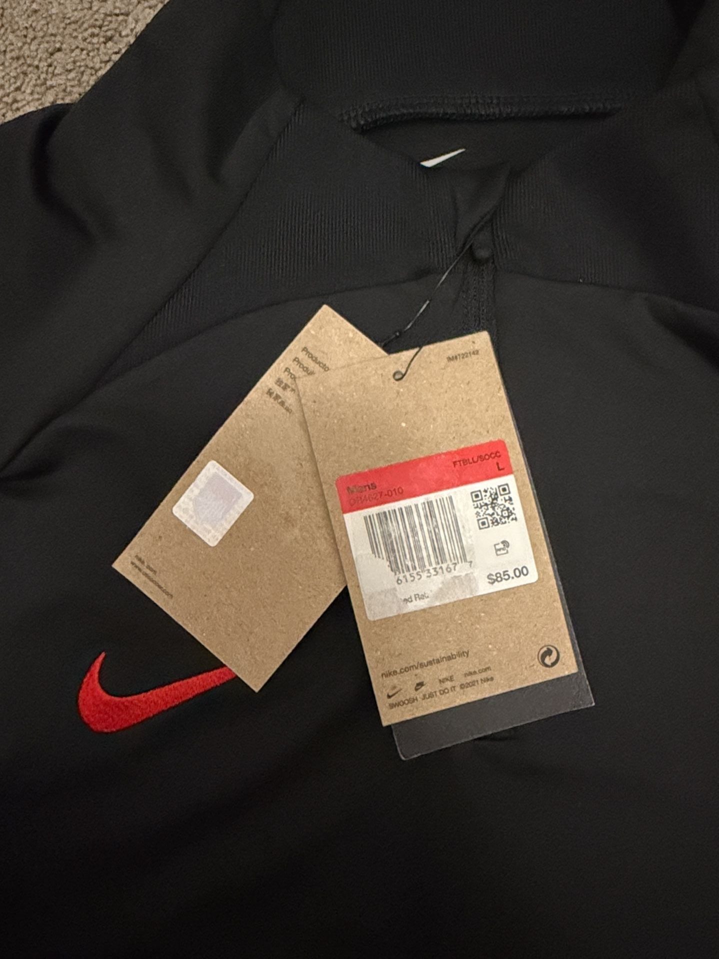 Nike USA USWNT Dri-FIT Strike Drill Top Training 1/4 Zip Black DR4627-010 Mens Large 12
