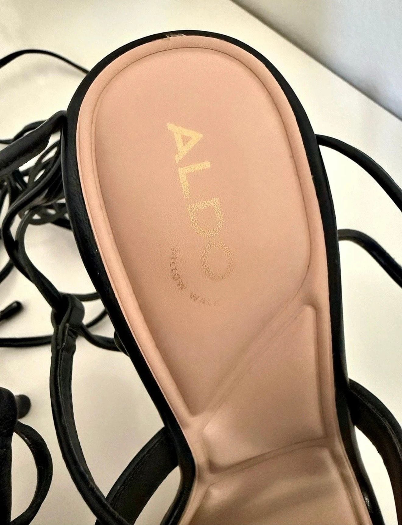 ALDO Marylou Black Strappy Heels US 7.5 6