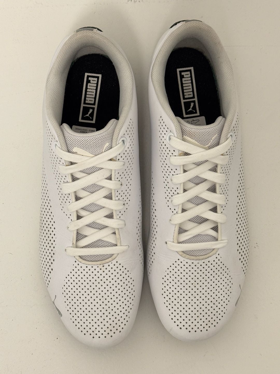 PUMA Drift Cat 5 Ultra White Driving Sneakers - SZ 9.5 Men - great condition! 13