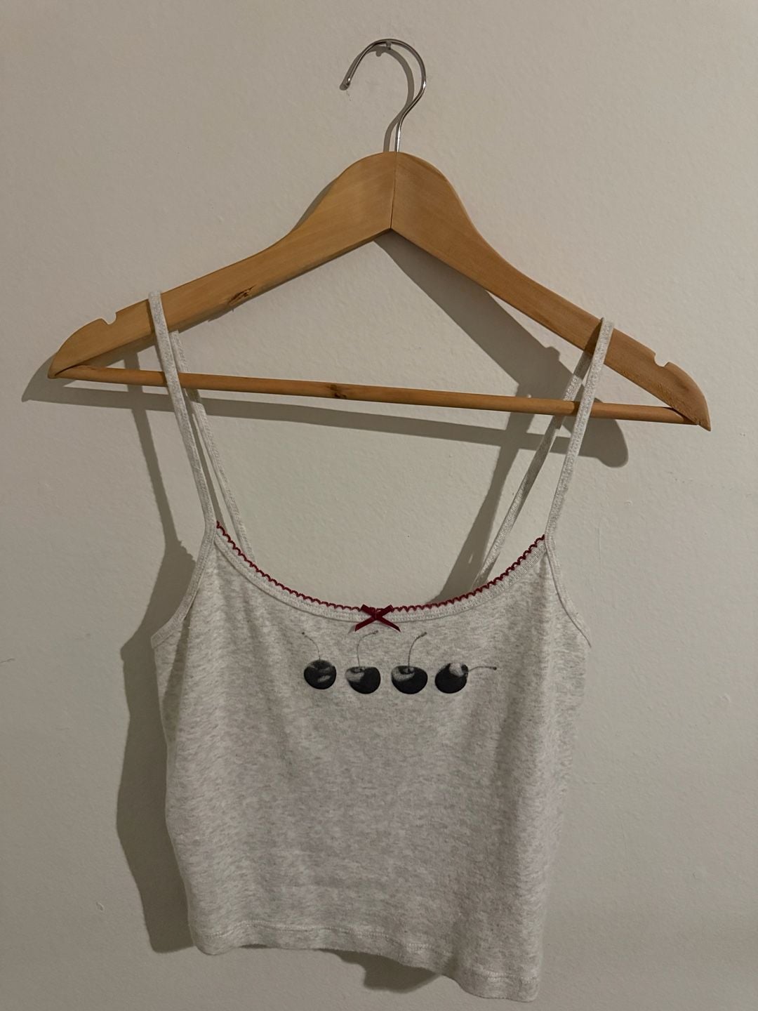 Garage Gray Cherry Cami Tank Top Size M 2
