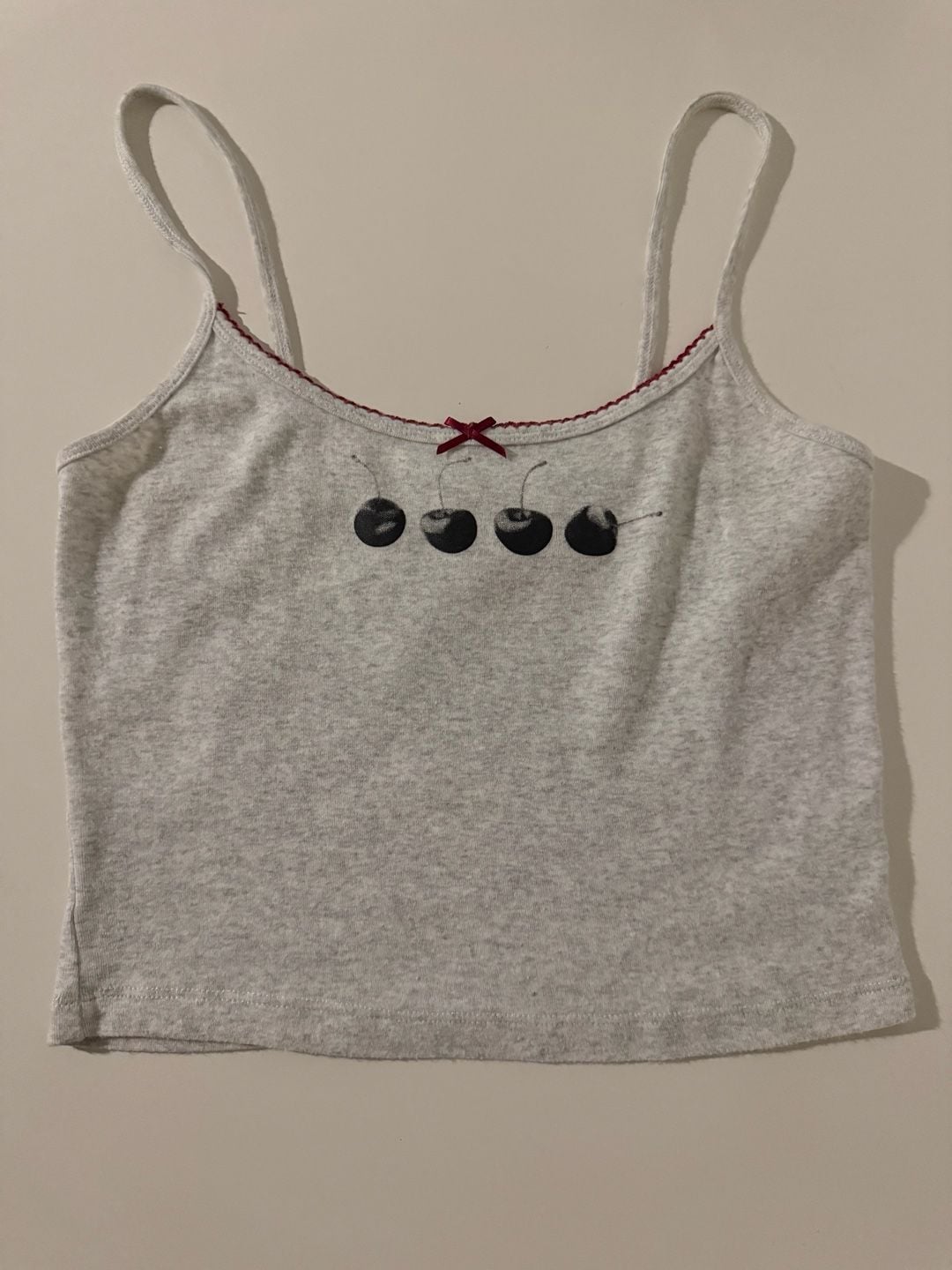 Garage Gray Cherry Cami Tank Top Size M 3
