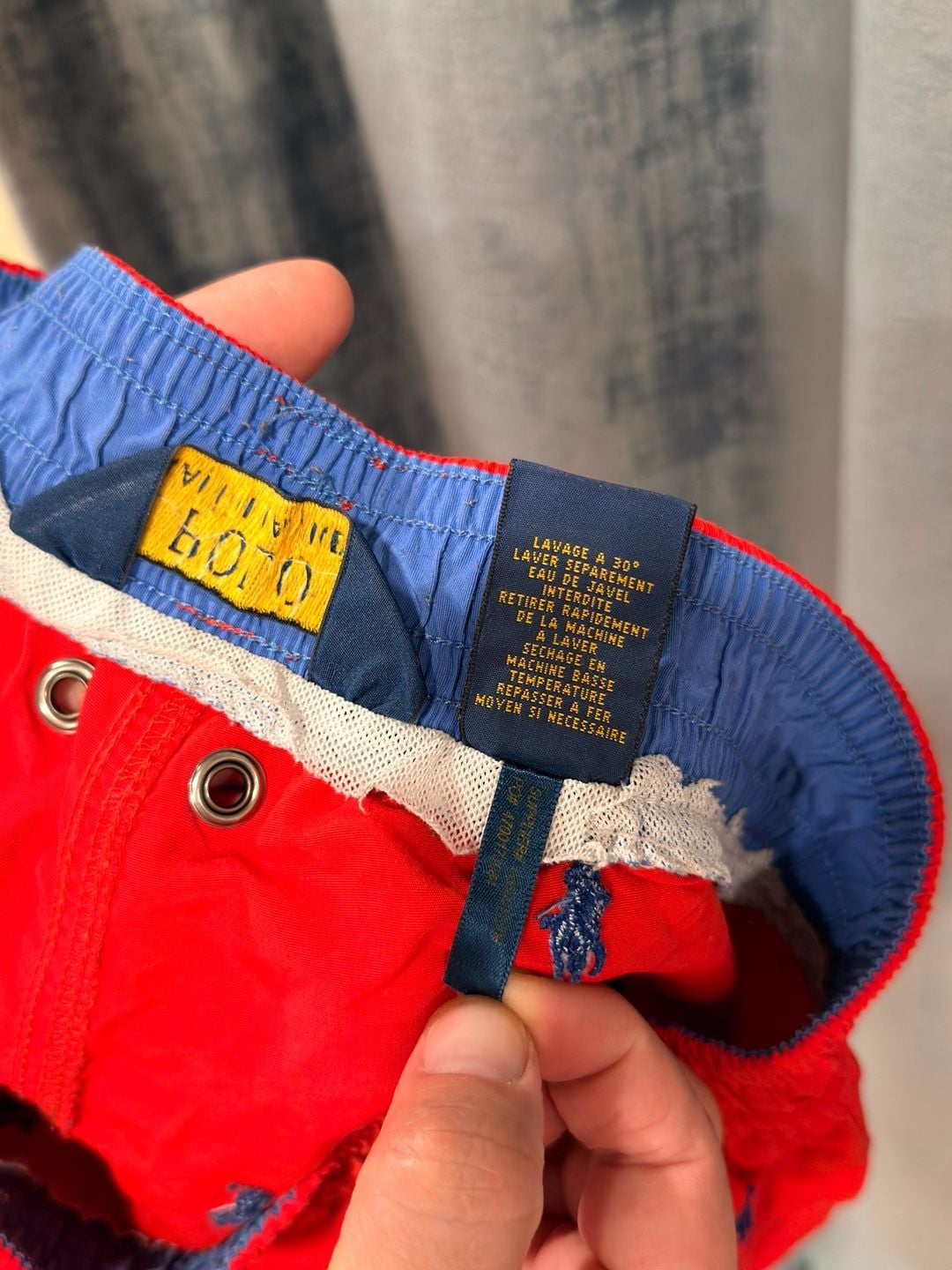 Polo Ralph Lauren Swim Trunks Size M Red All Over Pony 7