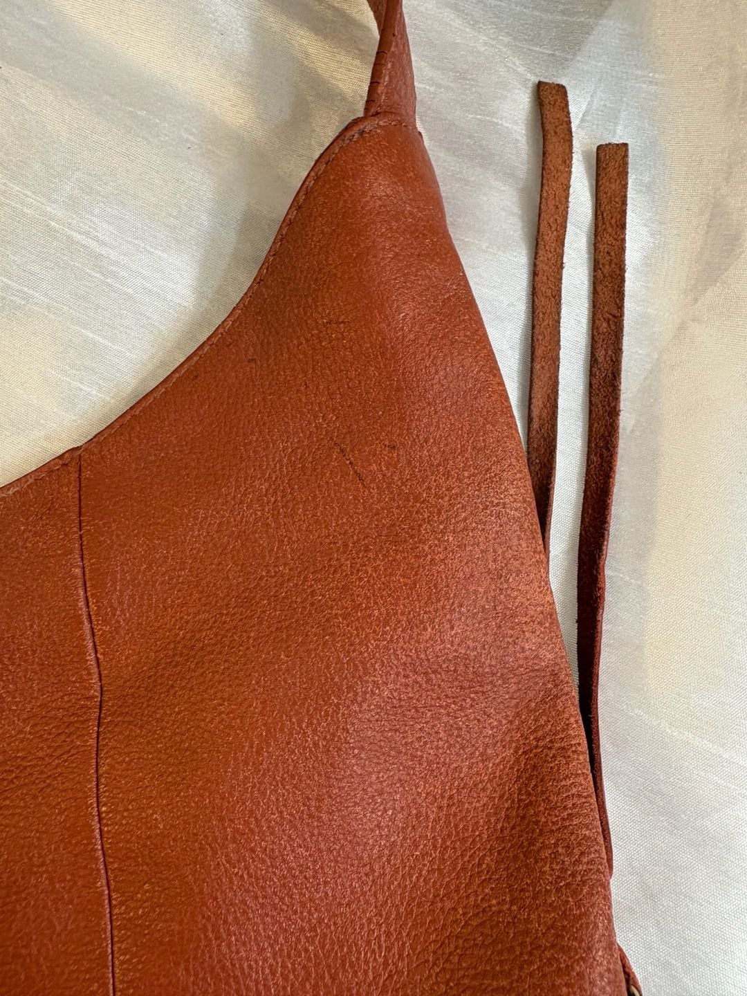 Vince Camuto Rust Orange Leather Hobo Shoulder Bag 7