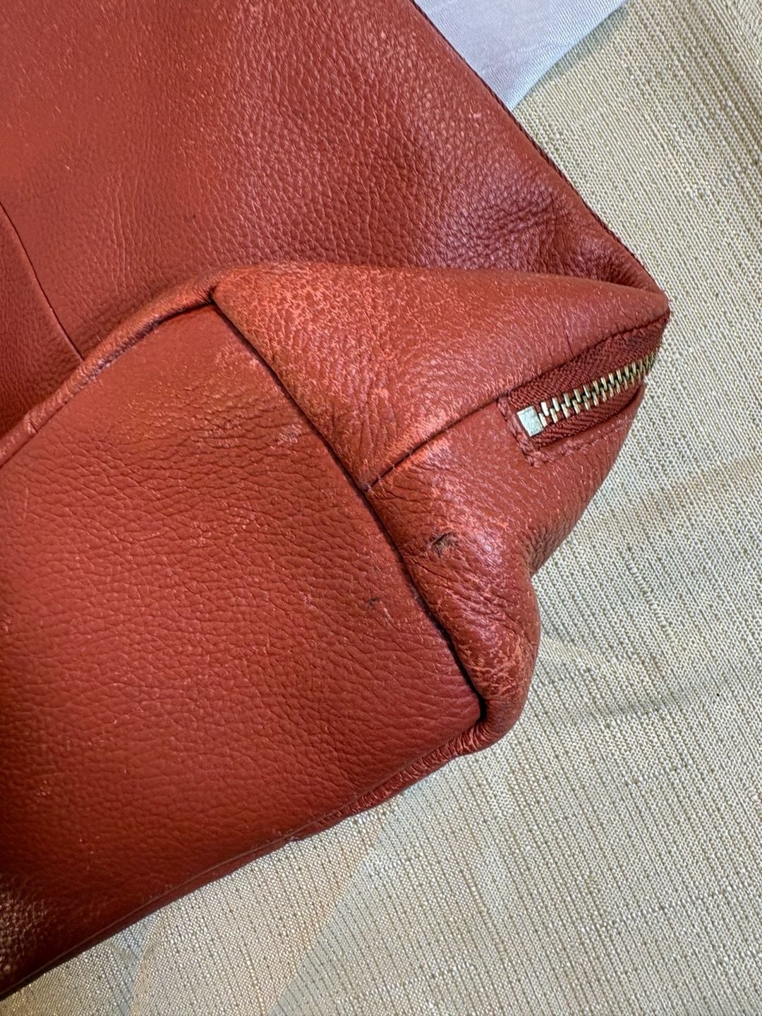 Vince Camuto Rust Orange Leather Hobo Shoulder Bag 9