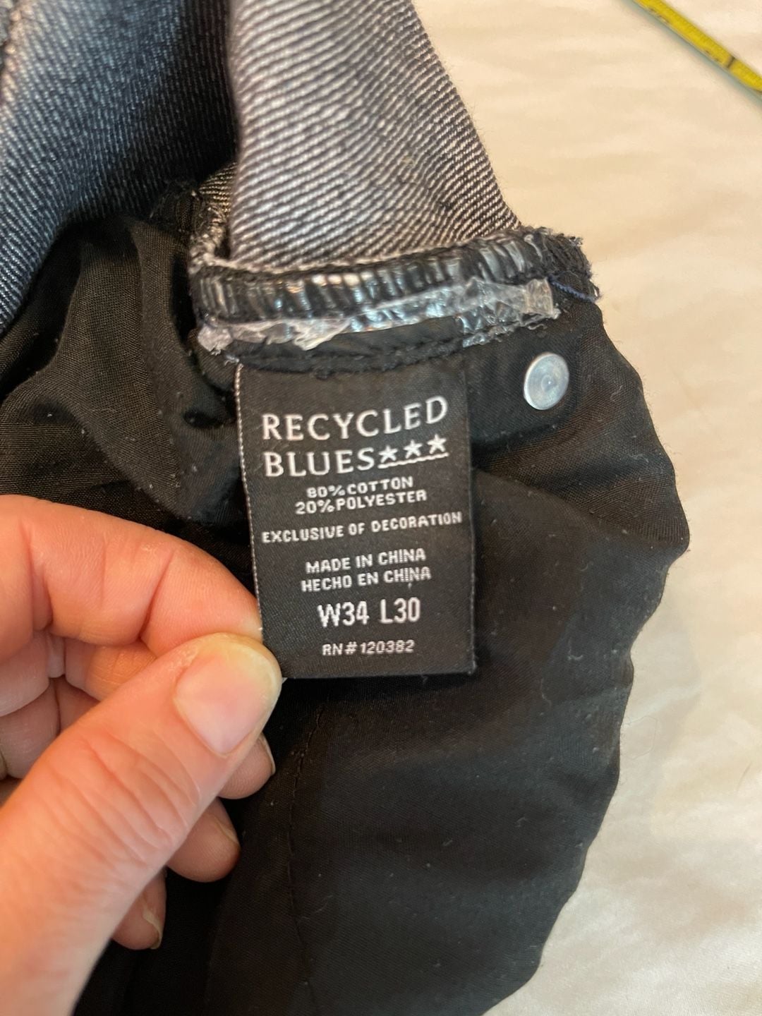 Recycled blues Black Straight Leg Jeans 5
