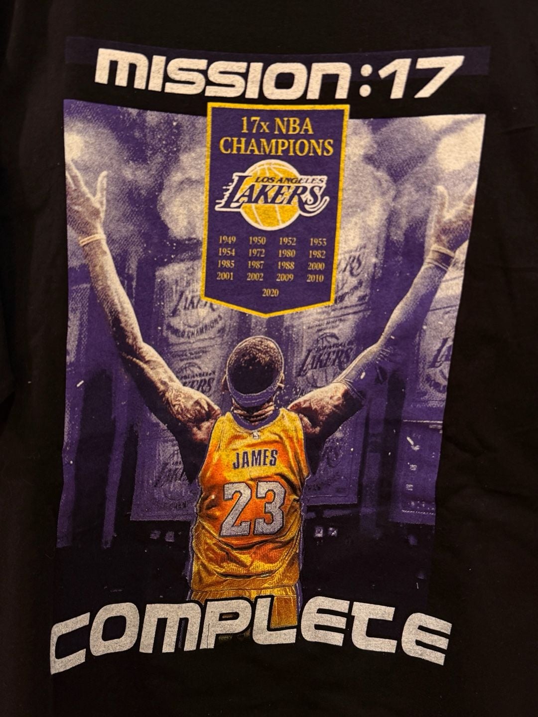 Los Angeles Lakers 2020 NBA Champions LeBron James T-Shirt 6