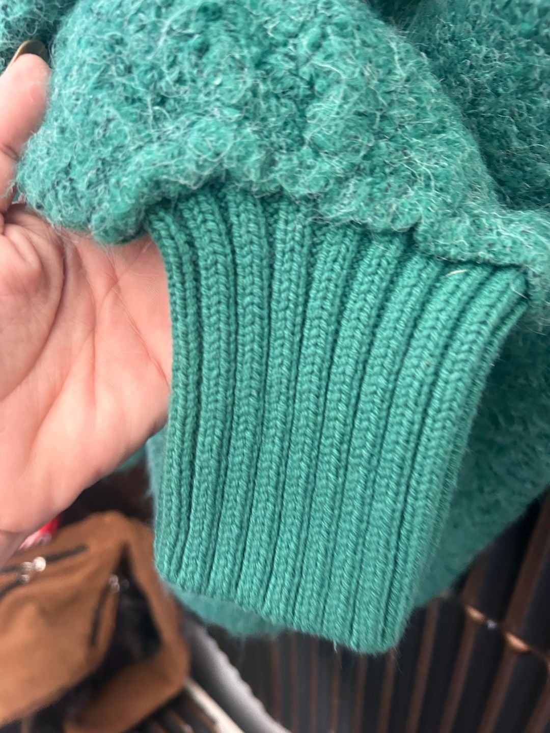 Free People Ottoman Slouchy Turtleneck Sweater Size L Green 6
