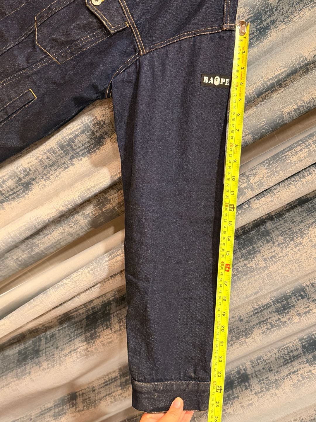 BAPE Multi Motif Loose Fit Denim Jacket Indigo Men's -L 10
