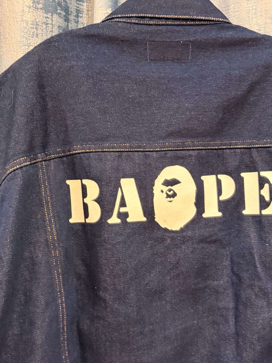 BAPE Multi Motif Loose Fit Denim Jacket Indigo Men's -L 20