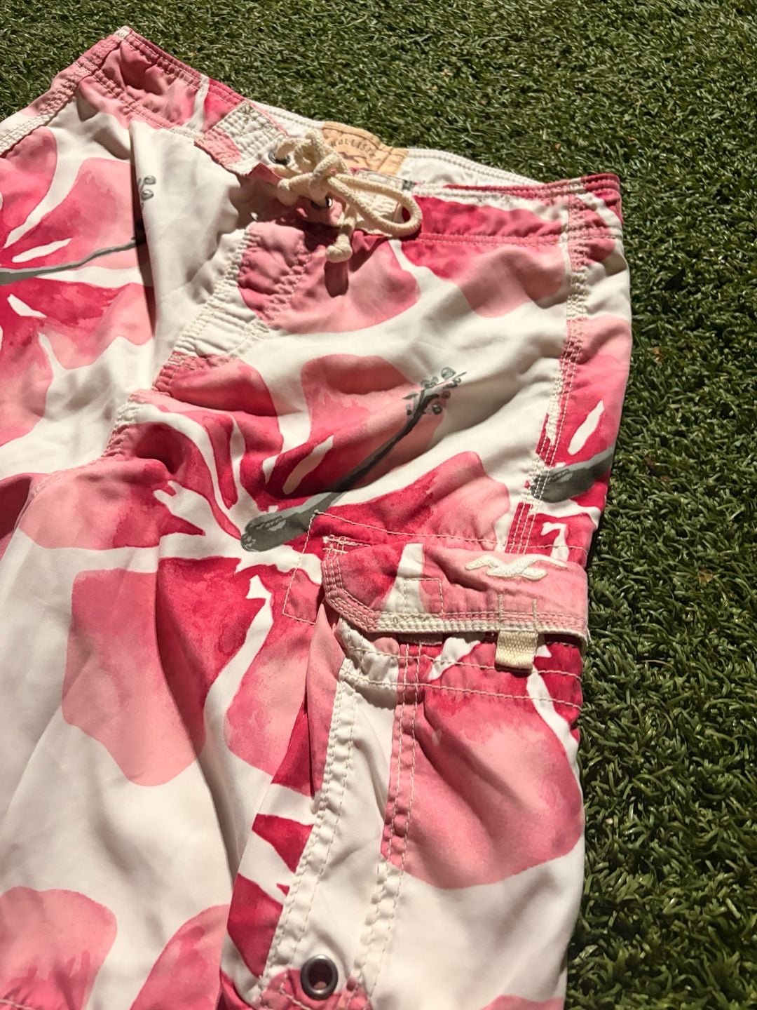 Hollister Cargo Board Shorts Pink Floral 3
