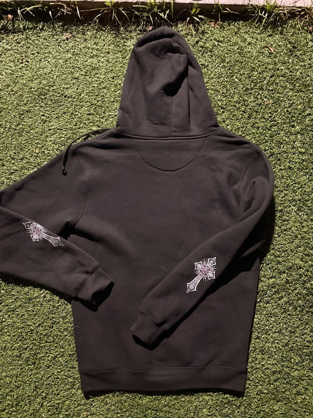Graphic Skull Cross Hoodie Black 3