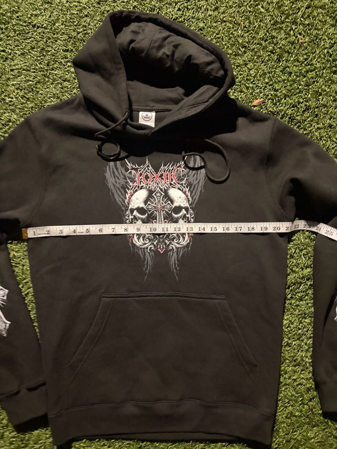 Graphic Skull Cross Hoodie Black 5