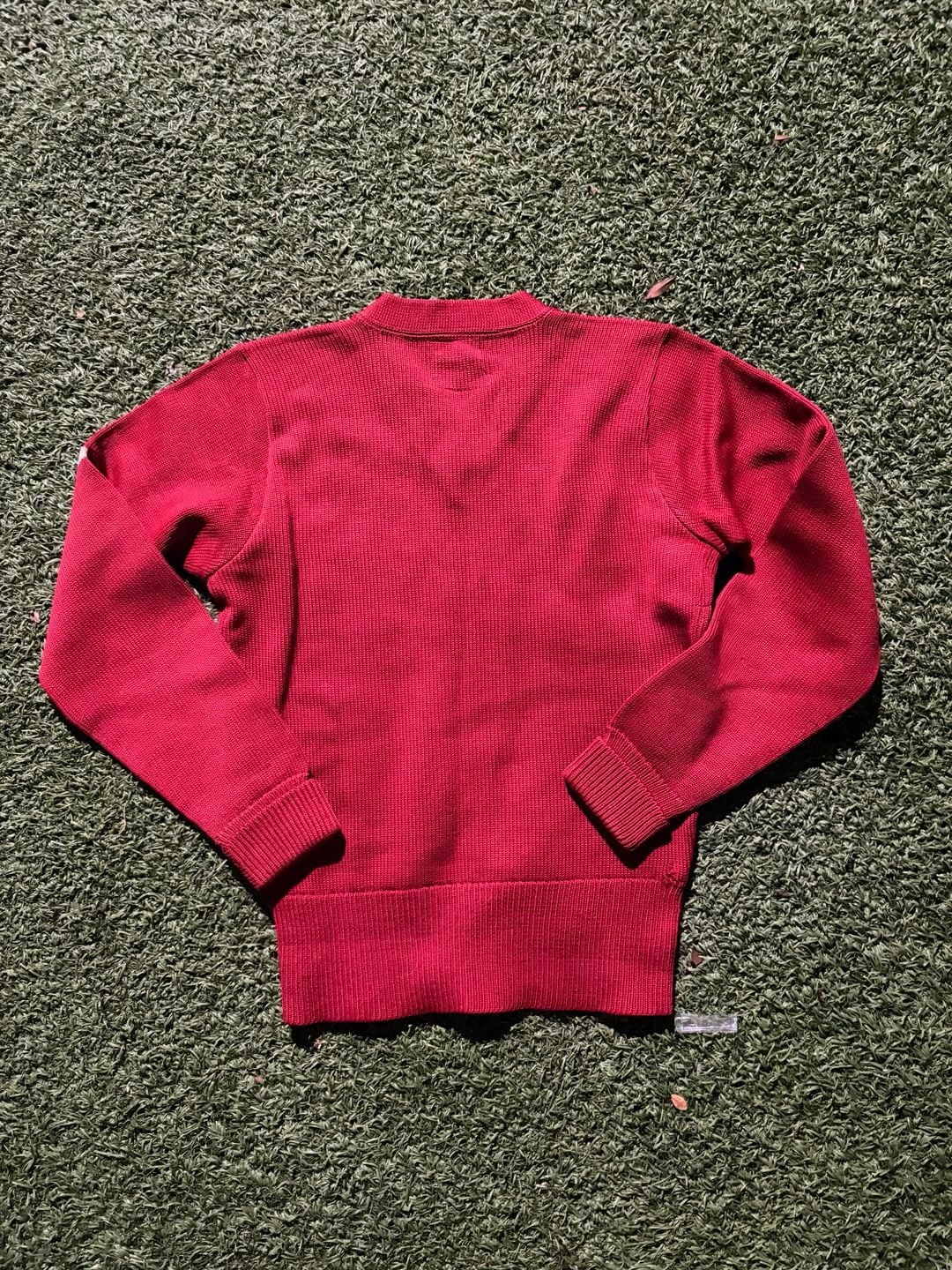 Vintage 1950’s Varsity Award Sweater Red V-Neck 3