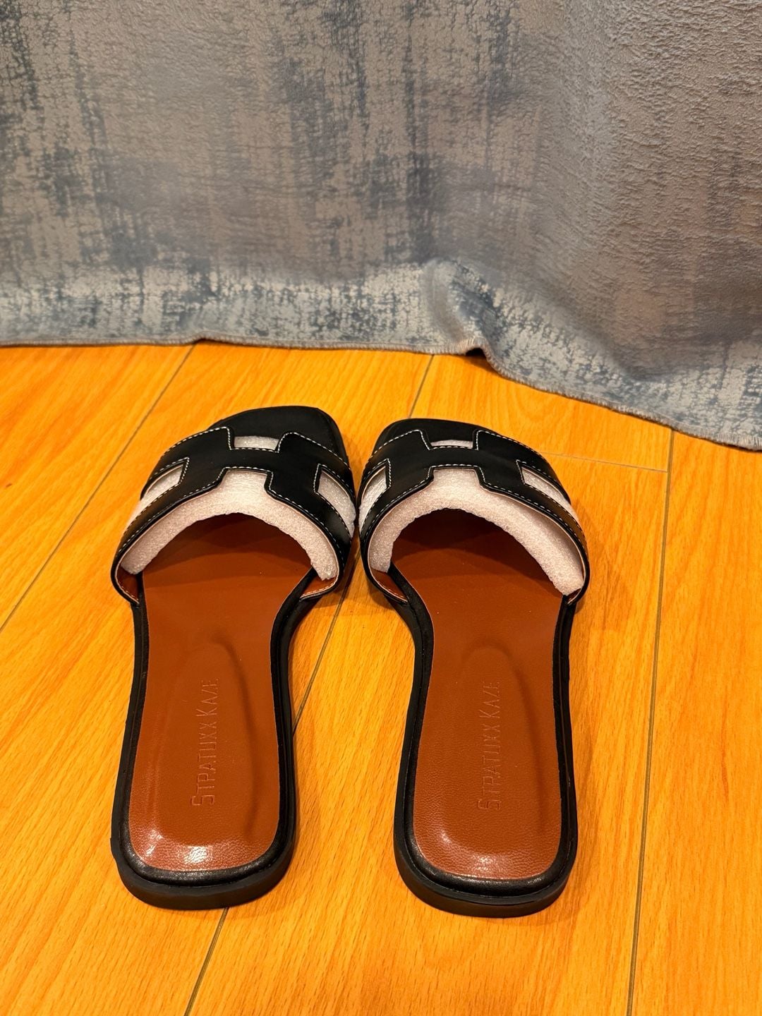 STRANDIUXX KAZE Black Leather Sandals 4