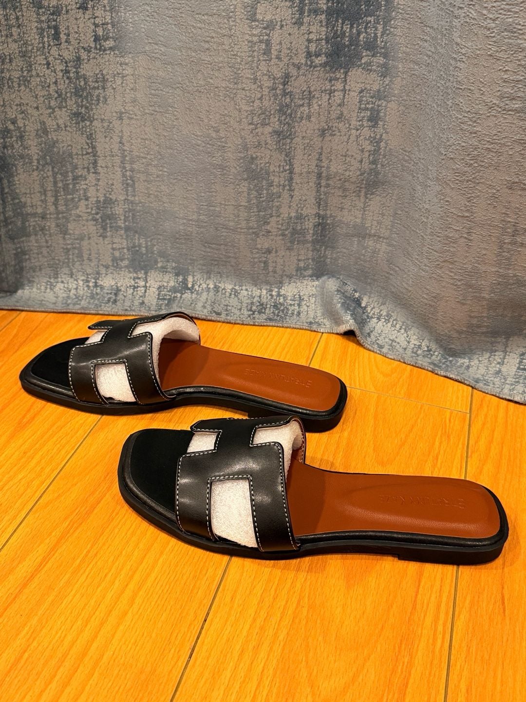 STRANDIUXX KAZE Black Leather Sandals 6