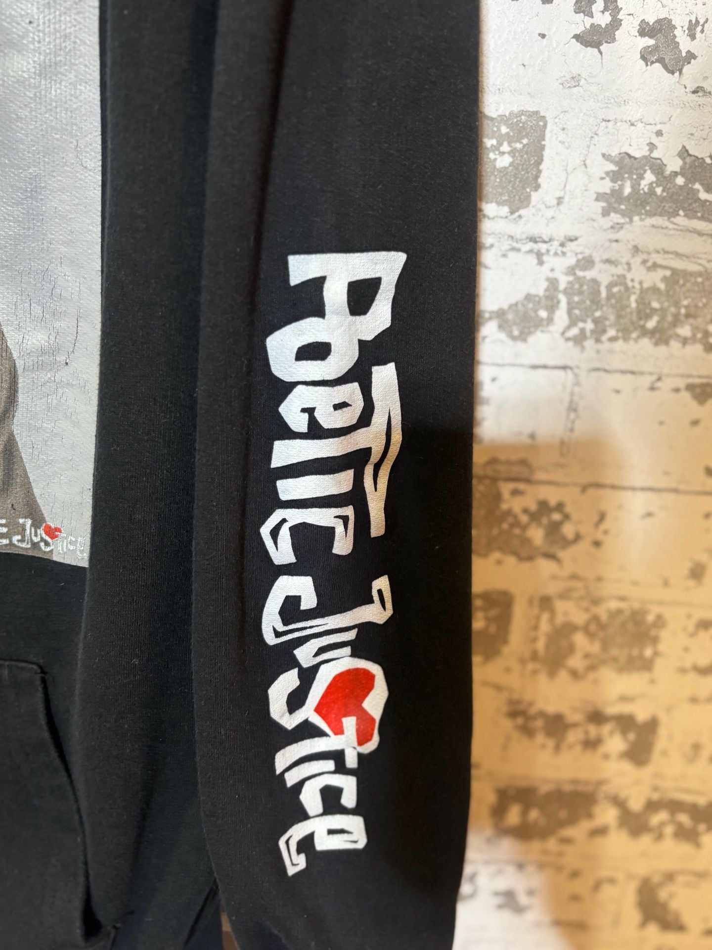 Poetic Justice Tupac Graphic Print Black Hoodie 3