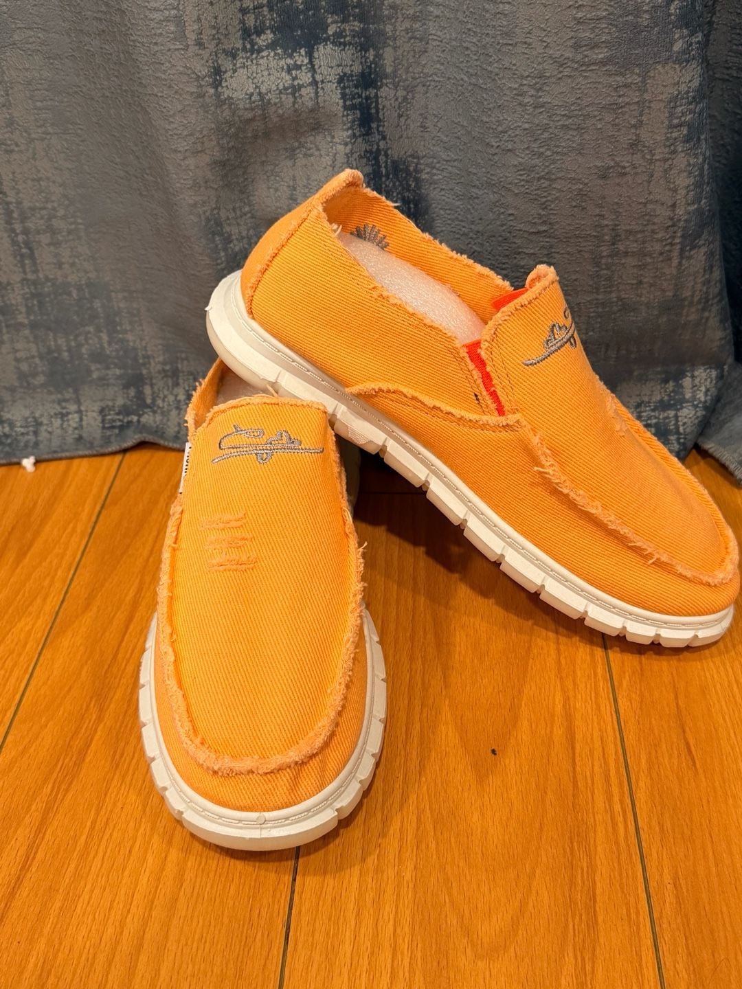 Orange Slip-On Canvas Casual Shoes 3