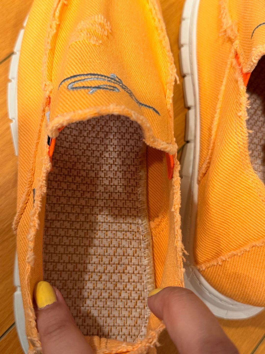 Orange Slip-On Canvas Casual Shoes 6