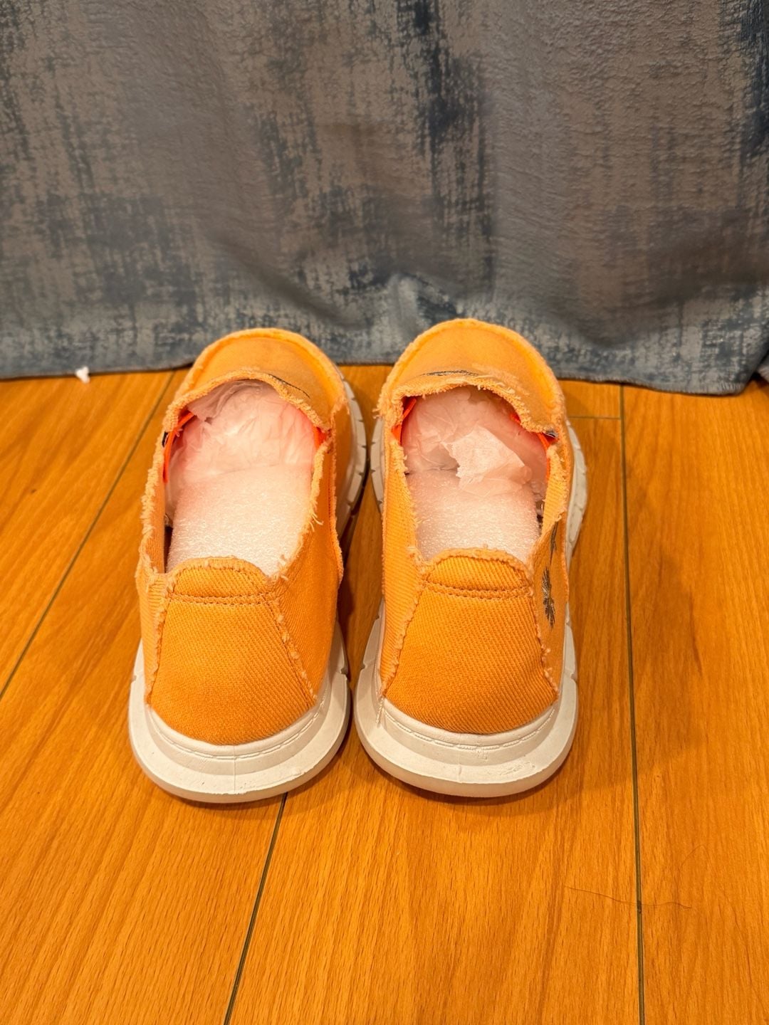Orange Slip-On Canvas Casual Shoes 7