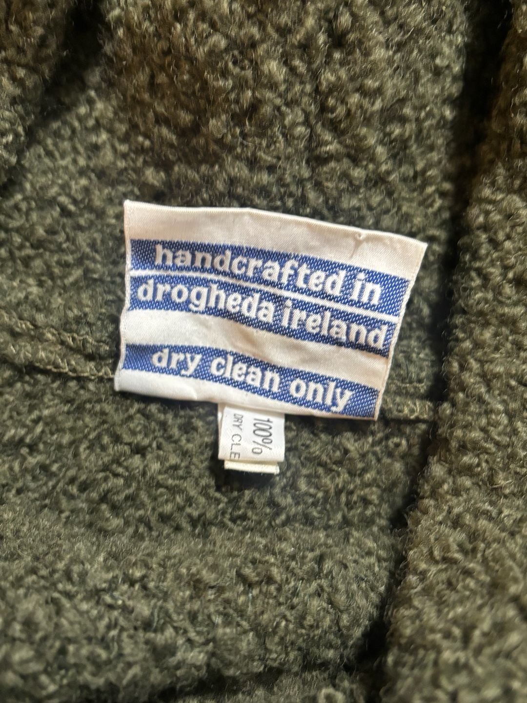 Weave O The Irish 100% Wool Turtleneck Sweater Olive Green M 6
