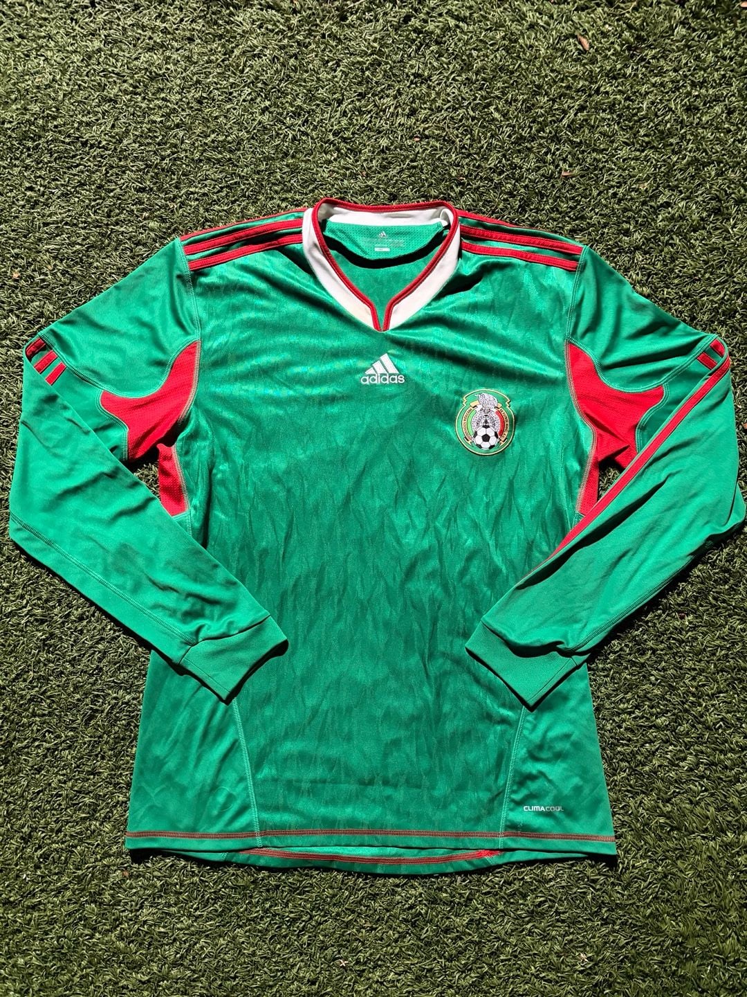 Adidas Mexico Soccer Jersey Long Sleeve Size S 2