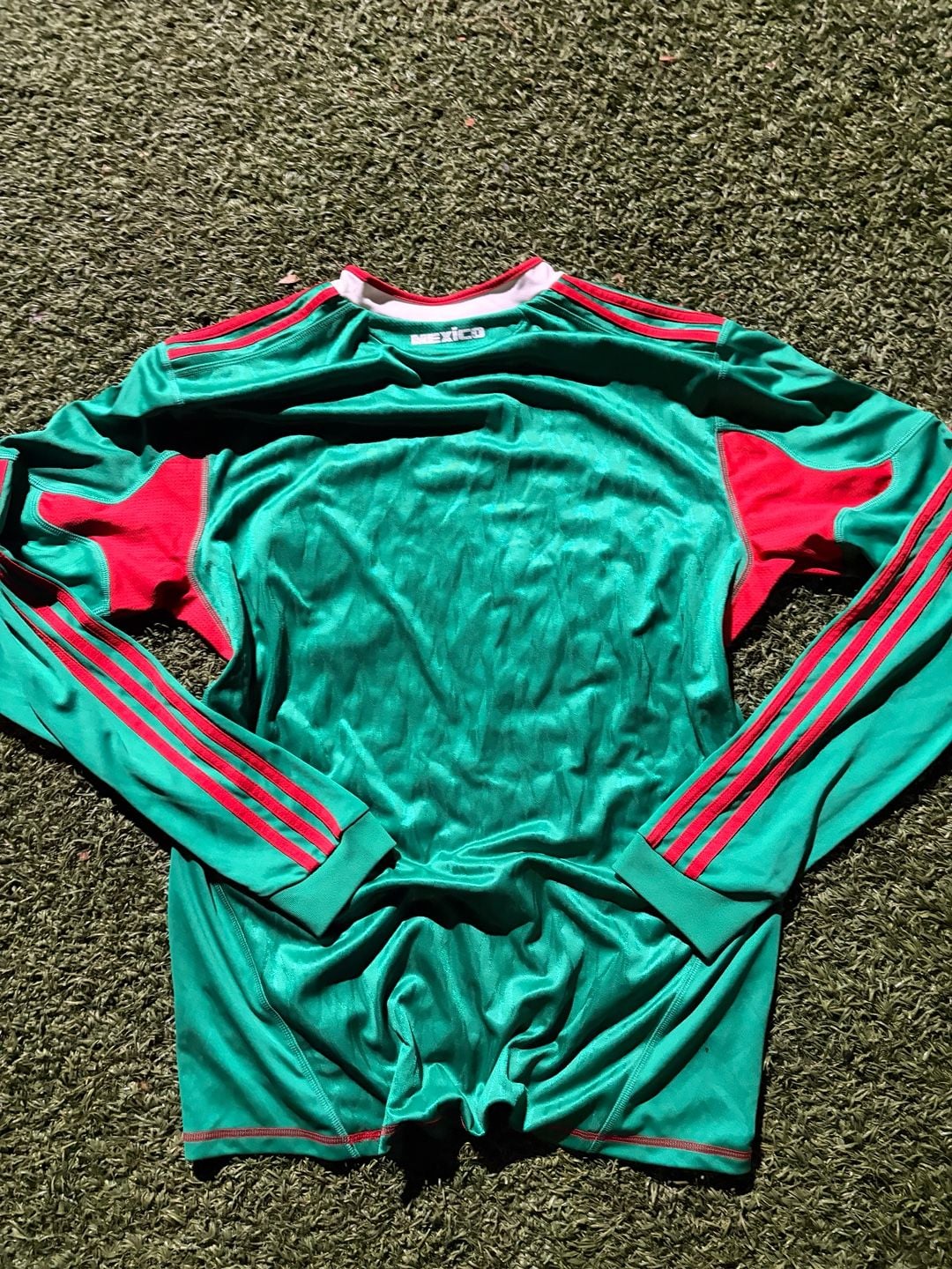 Adidas Mexico Soccer Jersey Long Sleeve Size S 3
