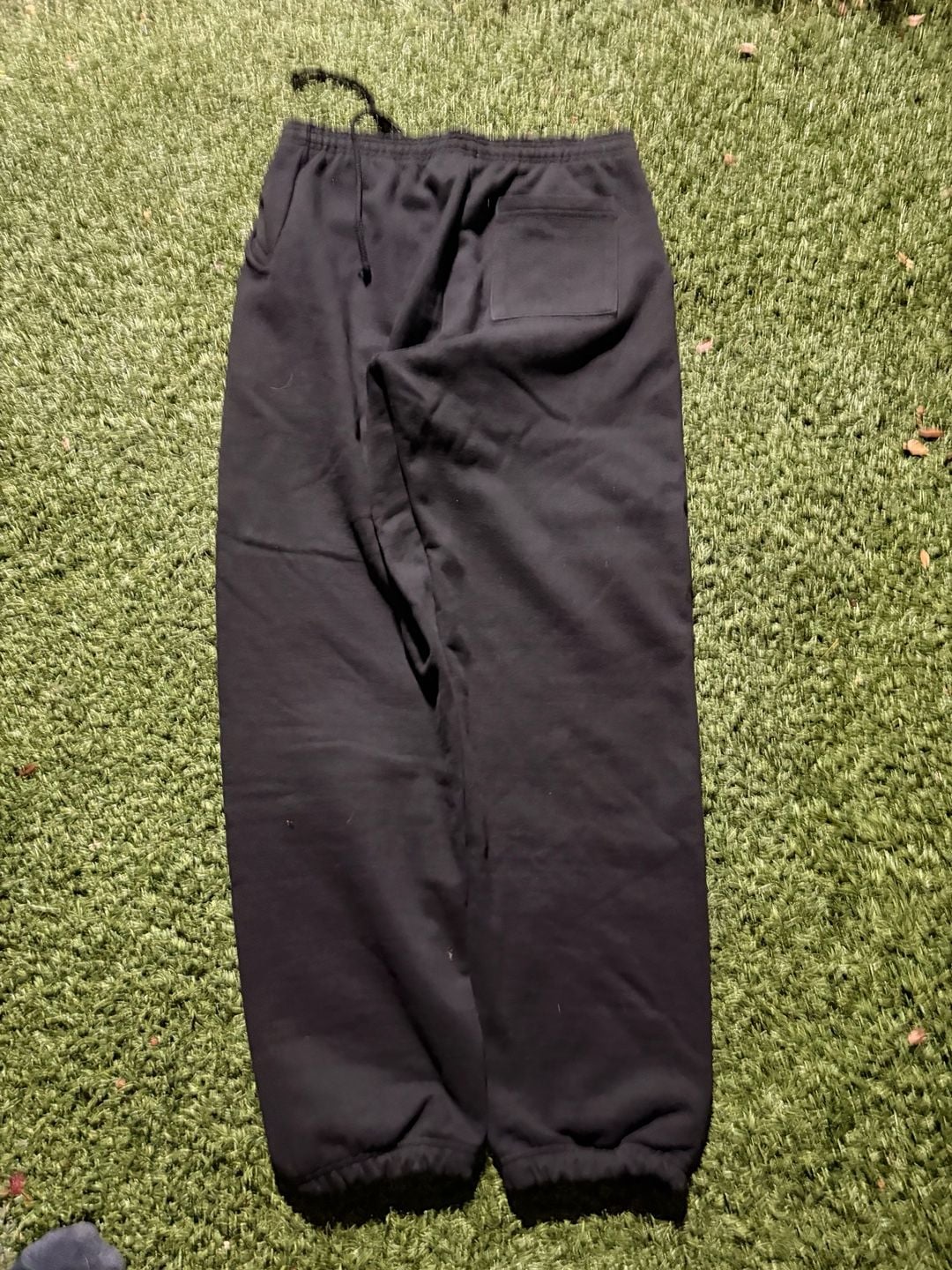 Superficial Rhinestone Graphic Sweatpants Black 3
