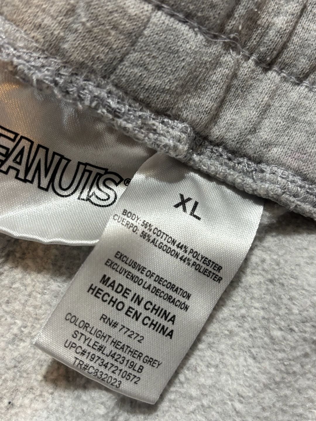Peanuts Sweatpants Gray Character Graphics 7