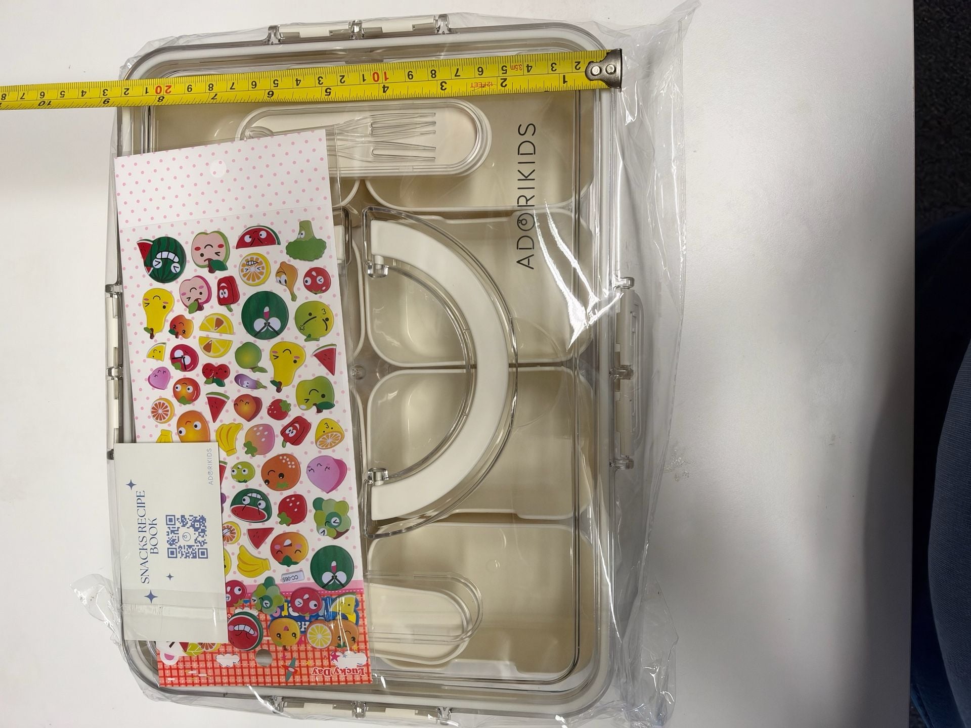 Adorikids Compartment Snack Box with Handle and Stickers 5