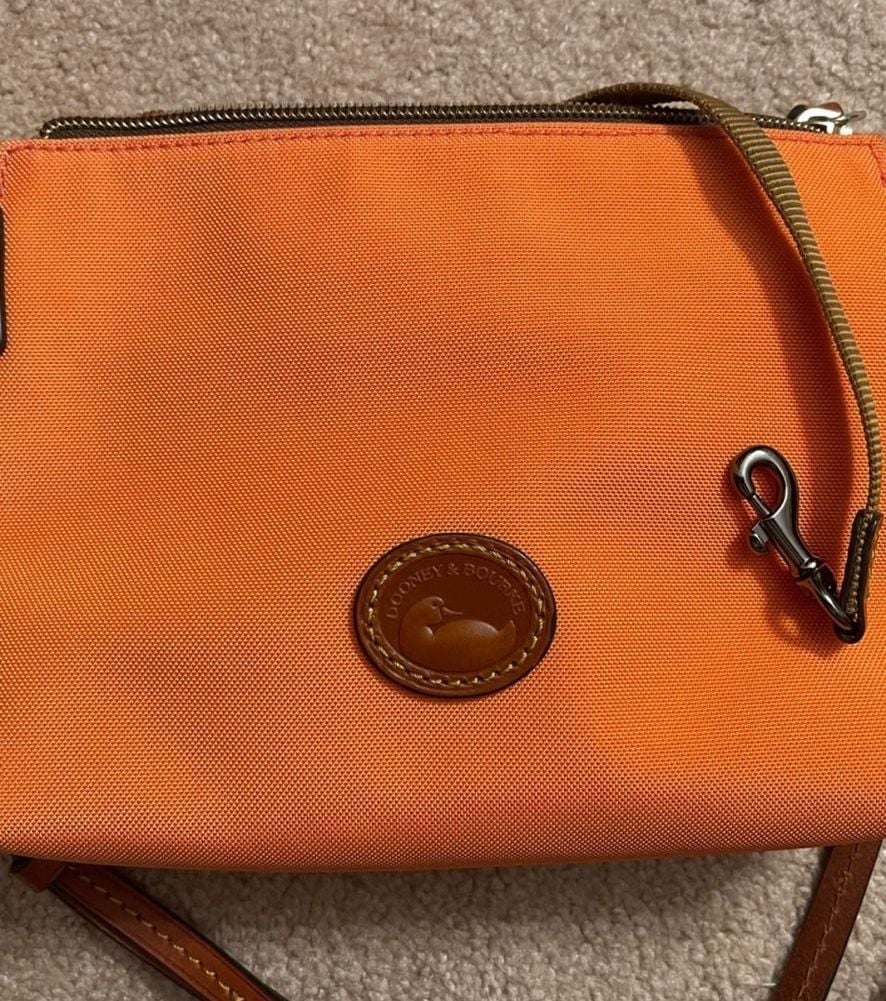 Dooney & Bourke Nylon Crossbody Bag in peach / coral hue. Retail: $159 3