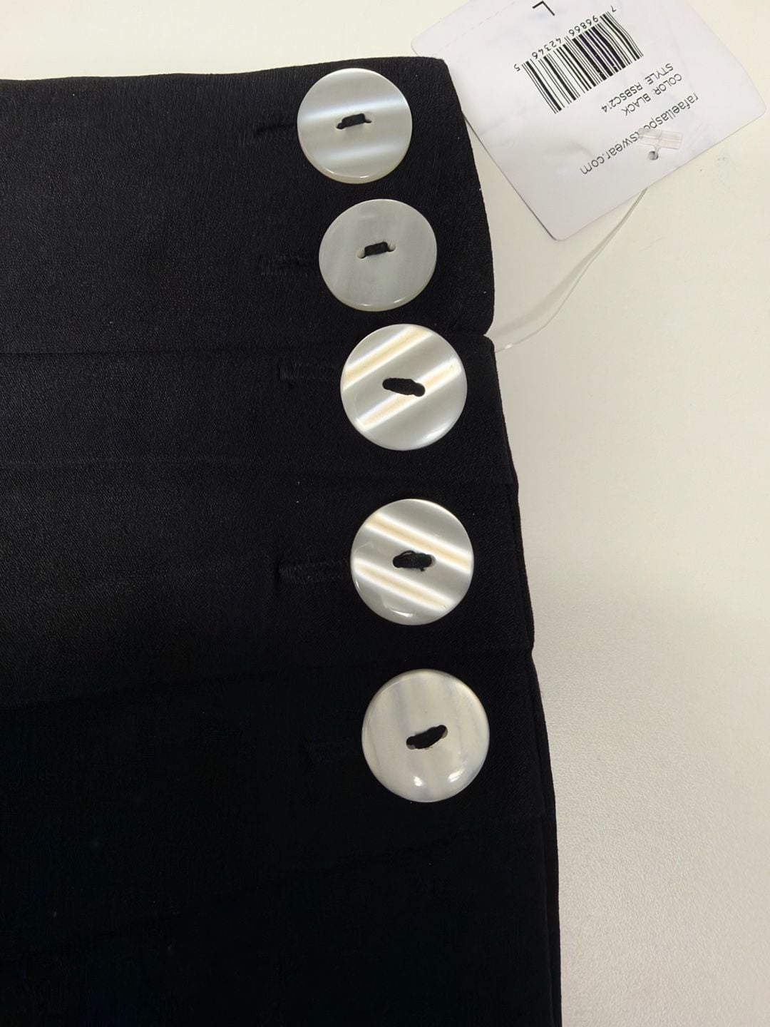 Ella Rafaella Skirt Size L Black Button Accent Wrap 4
