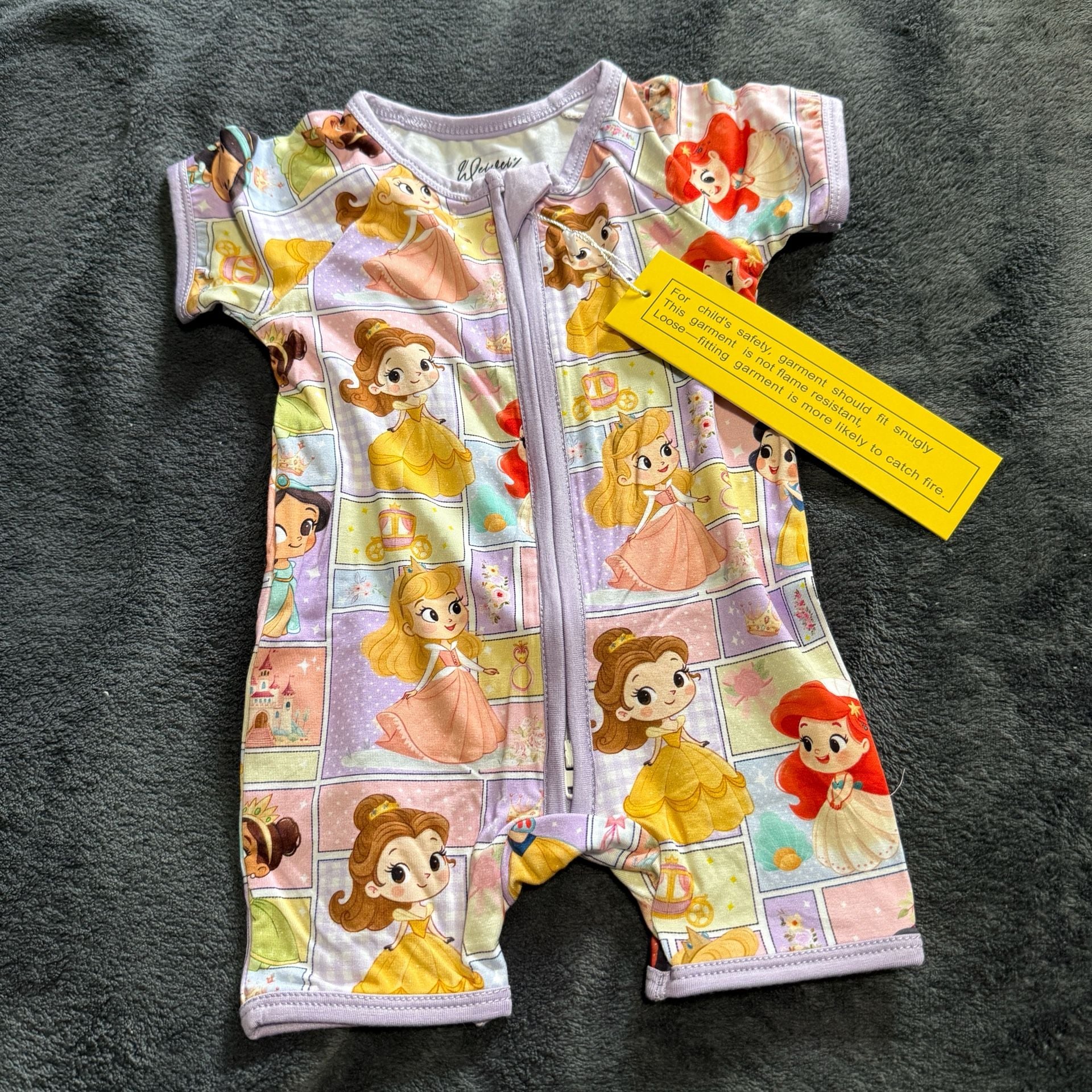 WeiWei Disney Princess Romper Size 0-3M 1